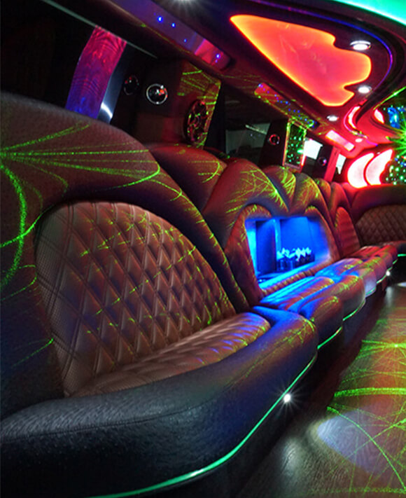 led lights in limo
