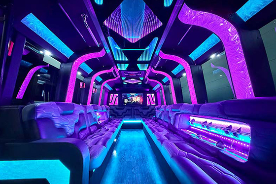 fancy limo bus