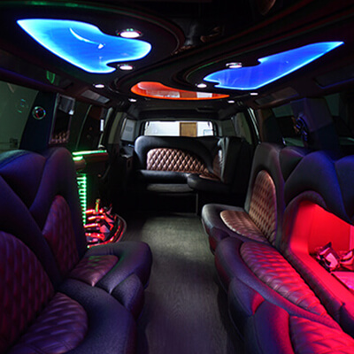 strobe lights in limo