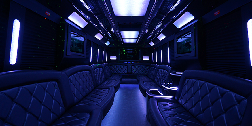 interior of our party bus rentals